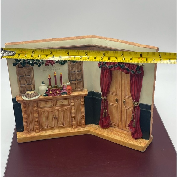 VTG 7pc Hand Painted Resin Night Before Christmas Victorian Family Dinner Scene - Picture 13 of 16